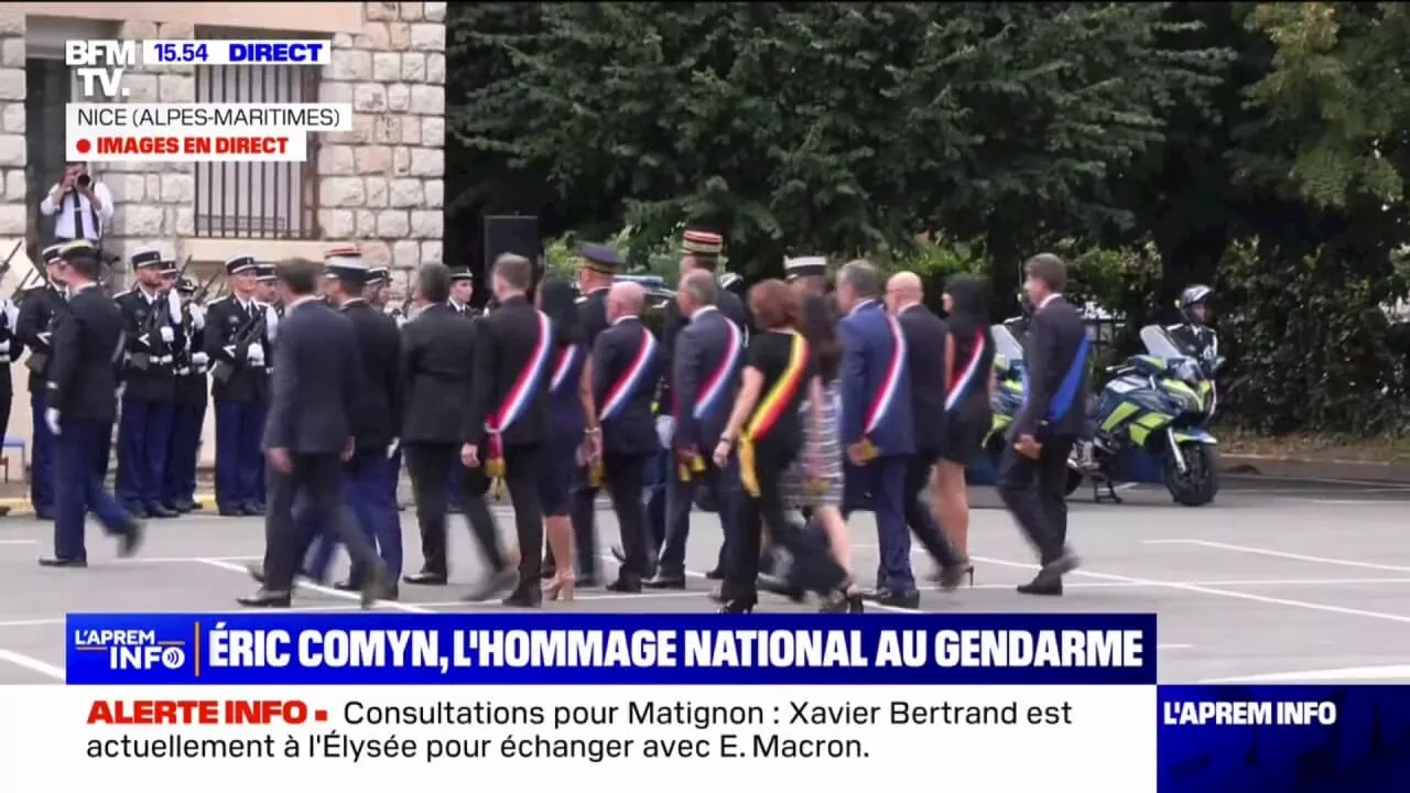 Gérald Darmanin est arrivé à Nice pour présider l'hommage national au gendarme Éric Comyn