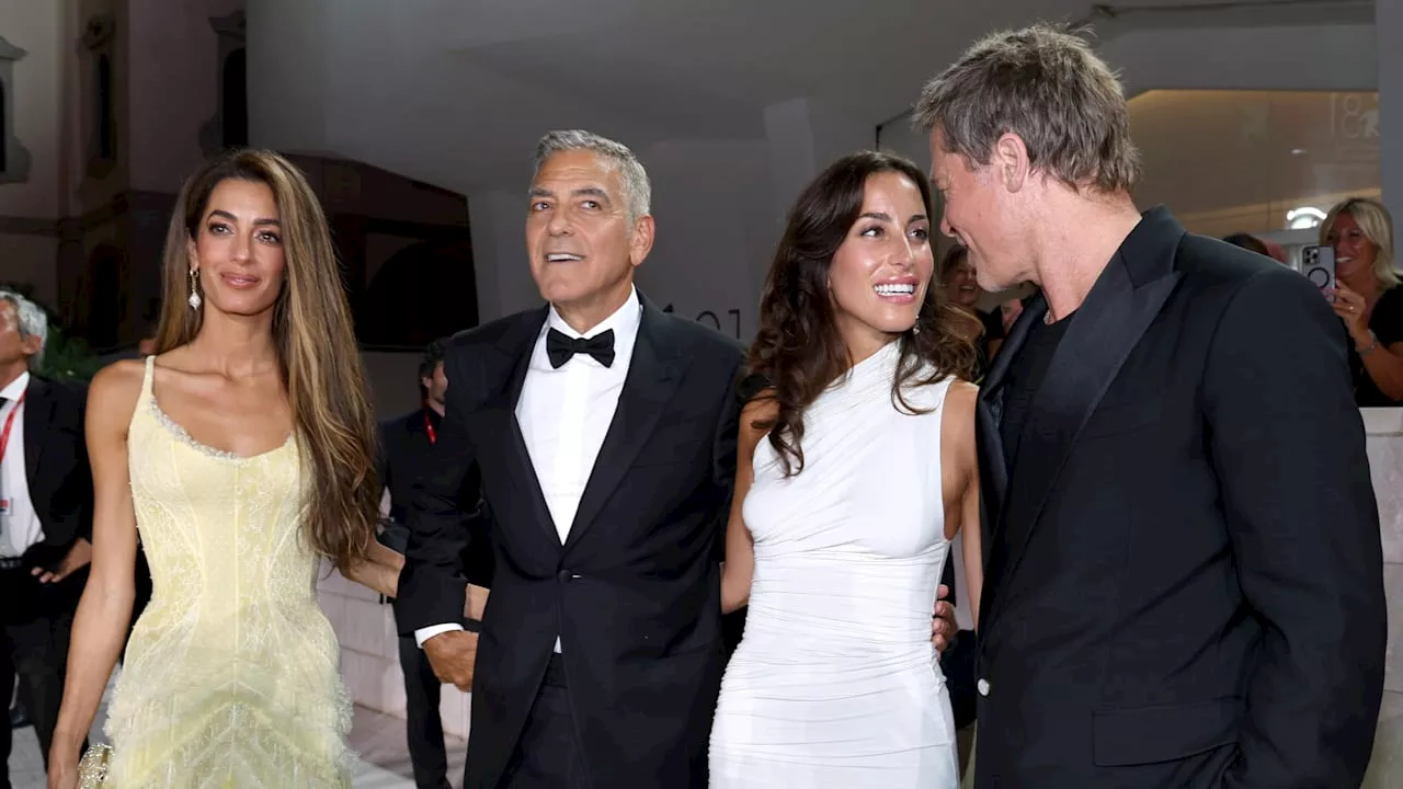 Brad Pitt und George Clooney mit Amal und Ines: Doppel-Date in Venedig