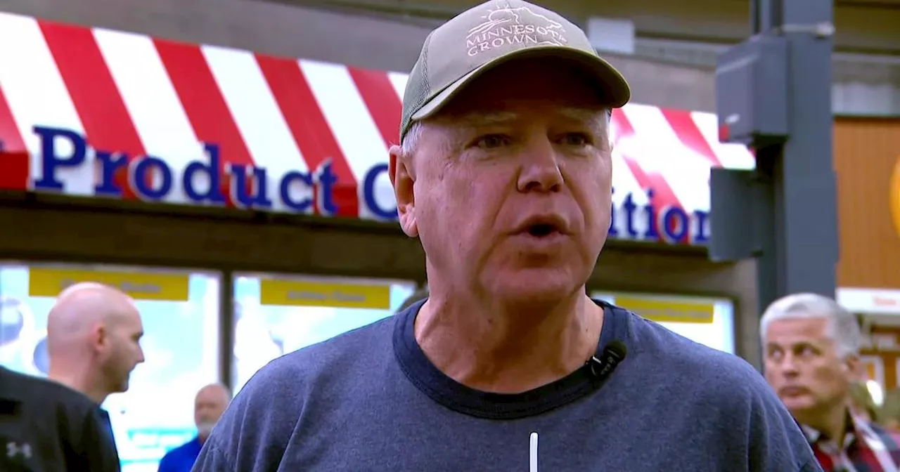 Tim Walz makes first Minnesota State Fair visit since becoming the Democratic VP nominee