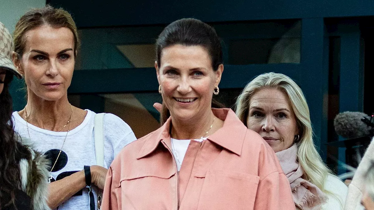 Princess Martha Louise of Norway and her controversial fiancé are pictured for the first time after...