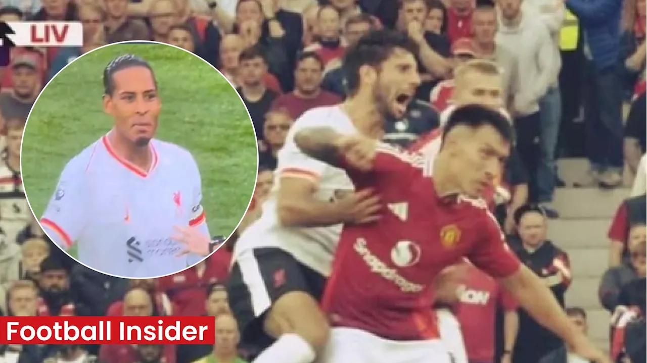 Liverpool fans wowed by clip of Van Dijk burning Lisandro Martinez v Man United