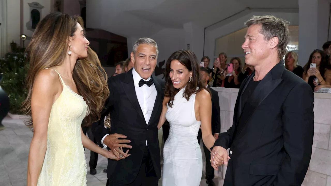 Brad Pitt + Ines de Ramon: Doppel-Date mit George und Amal Clooney