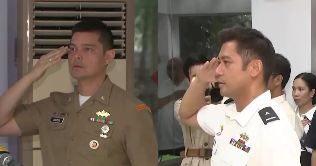 Dingdong Dantes, Rocco Nacino salute flag in celebration of National Reservists and Maritime Month