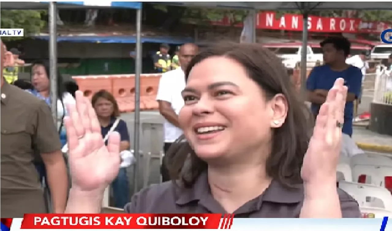 VP Sara Duterte sa posibleng kinaroroonan ni Pastor Quiboloy: 'Nasa langit'