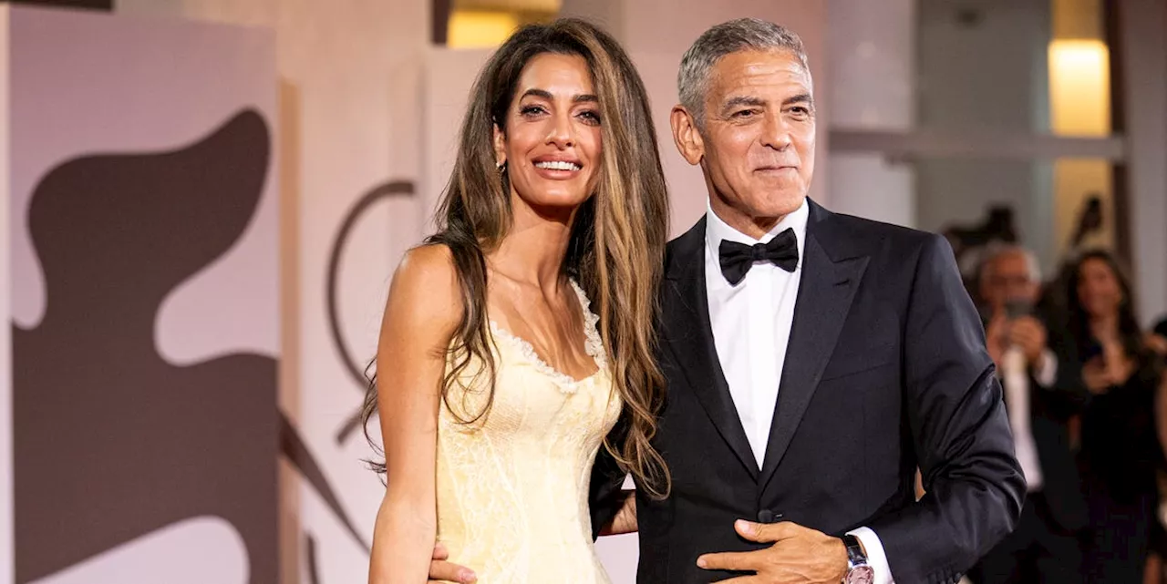 Amal Clooney Is Radiant in a Butter Yellow Gown with Cascading Lace Ruffles