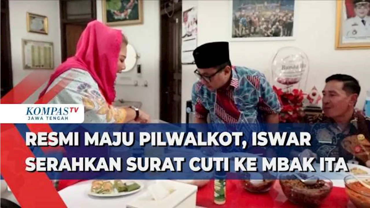 Resmi Maju Pilwakot, Iswar Serahkan Surat Cuti ke Mbak Ita