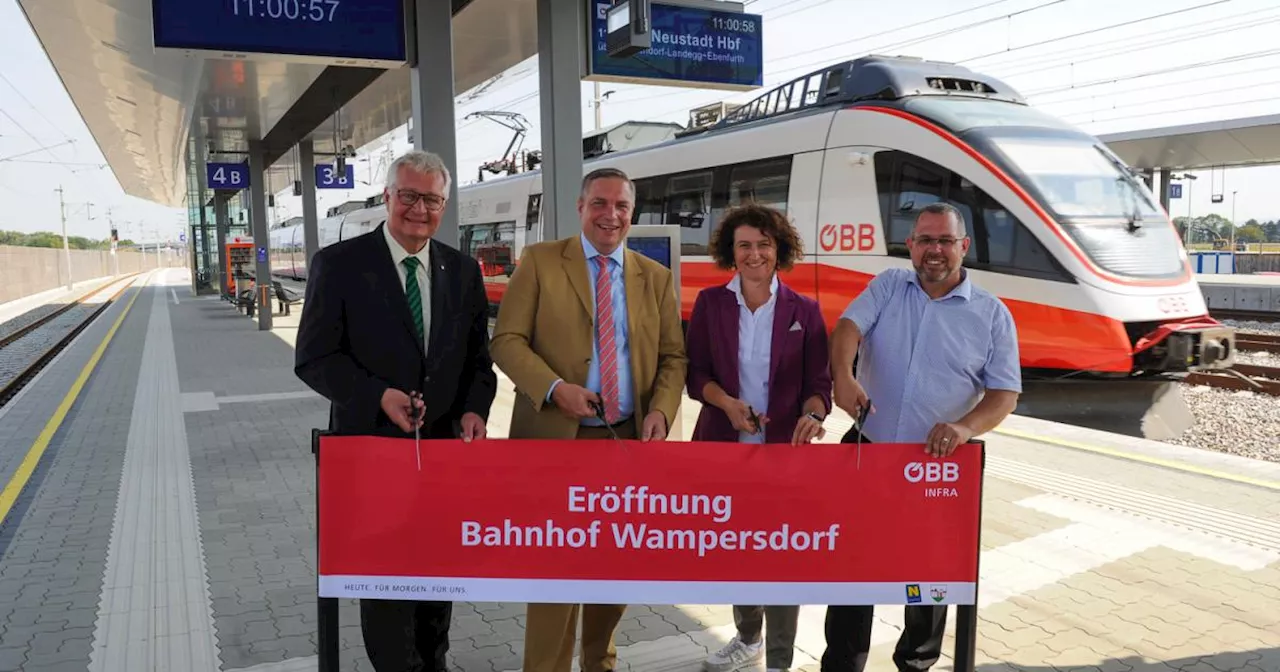 Modernisiert und barrierefrei: Neuer Bahnhof Wampersdorf eröffnet