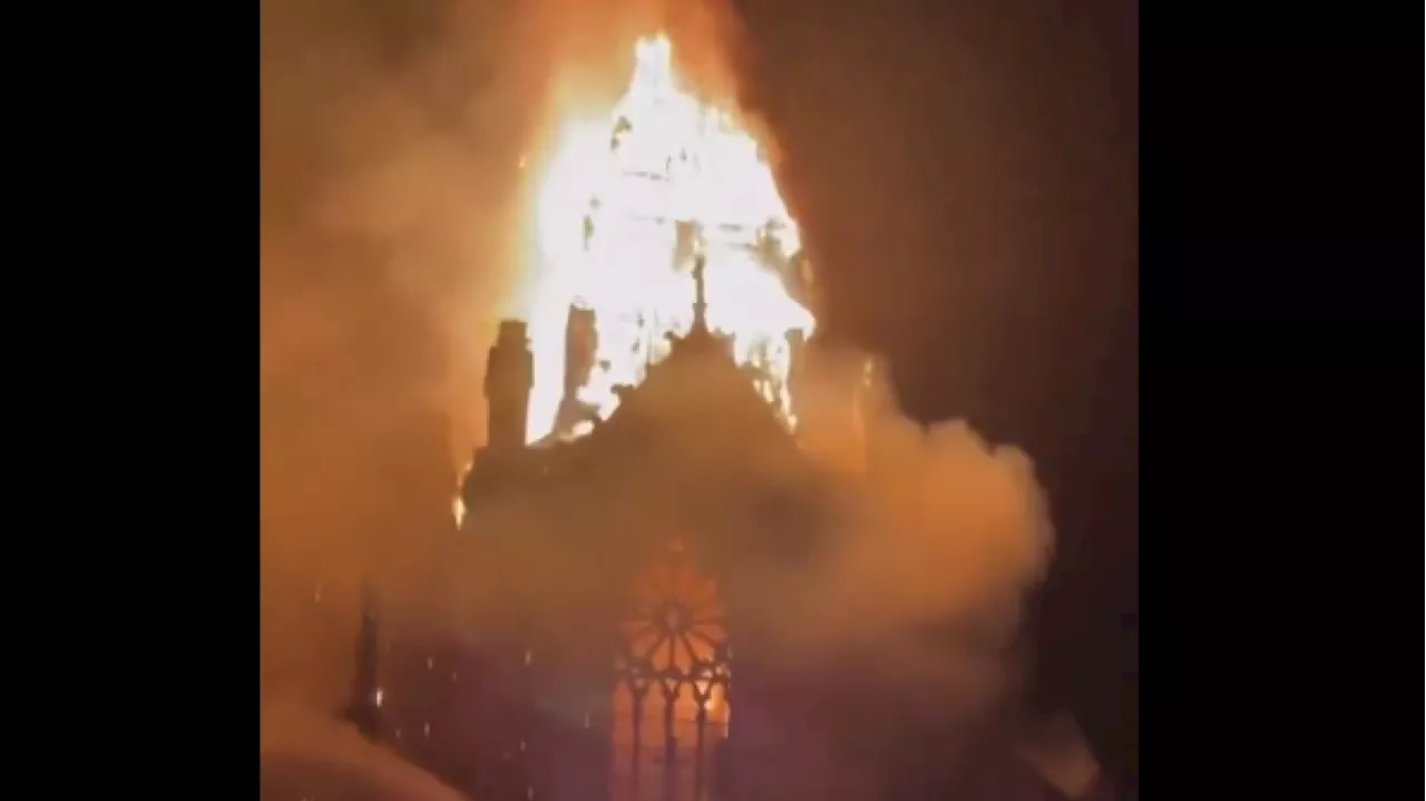 À Saint-Omer, l’église de l’Immaculée-Conception en partie détruite après un incendie impressionnant