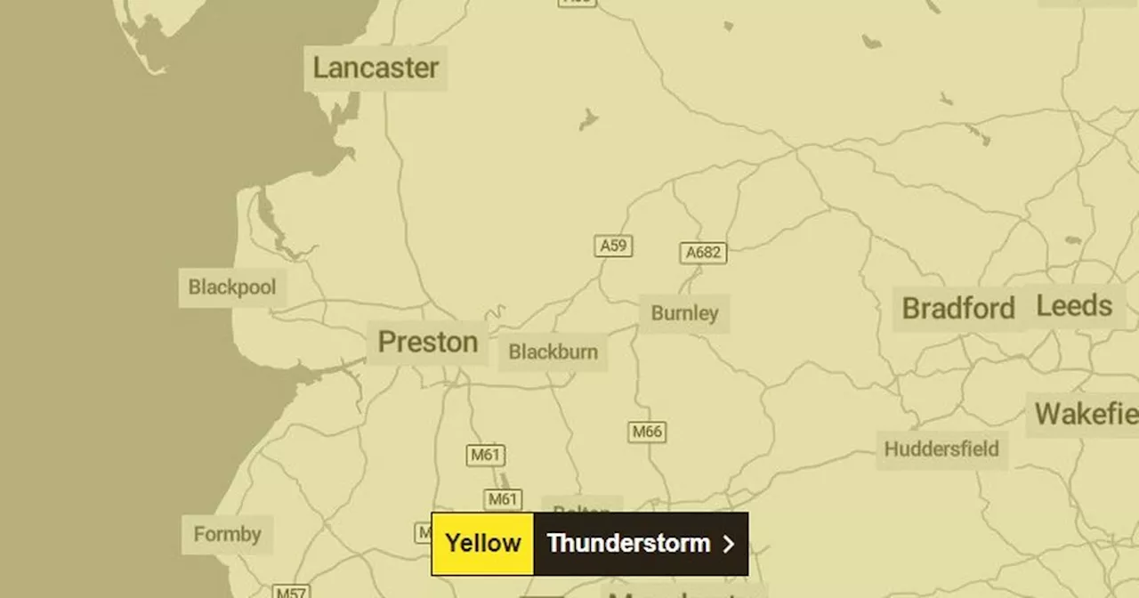 Met Office issues new 24-hour thunderstorm warning for whole of Lancashire