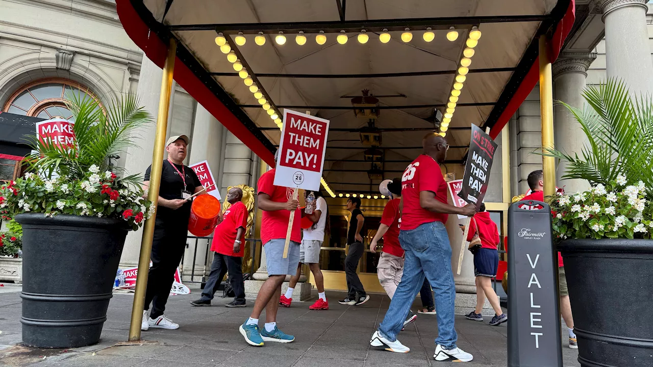 Labor Day breakfast moved outdoors as Boston hotel workers strike for new contract