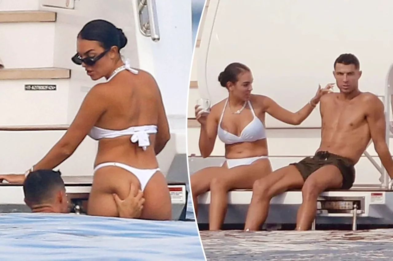 Cristiano Ronaldo gets handsy with girlfriend Georgina Rodriguez in steamy yacht vacation photos