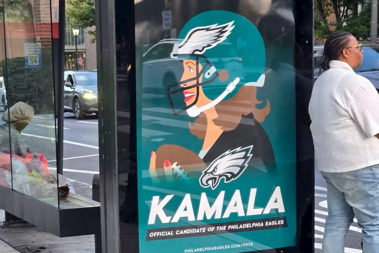 Eagles removing viral 'counterfeit' Kamala Harris ads throughout Philadelphia