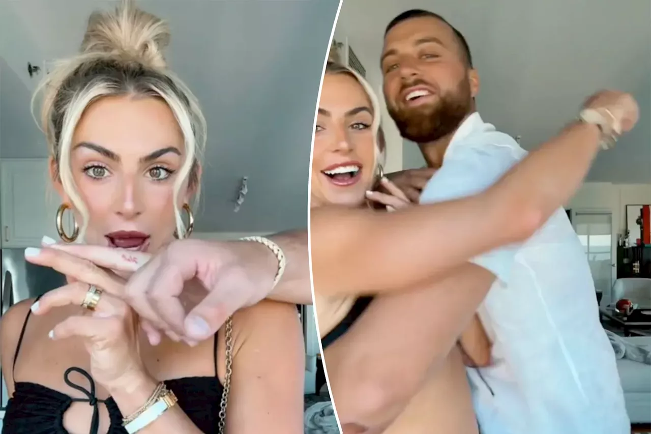 Jake Ferguson appears to tattoo Haley Cavinder's name on his finger amid romance