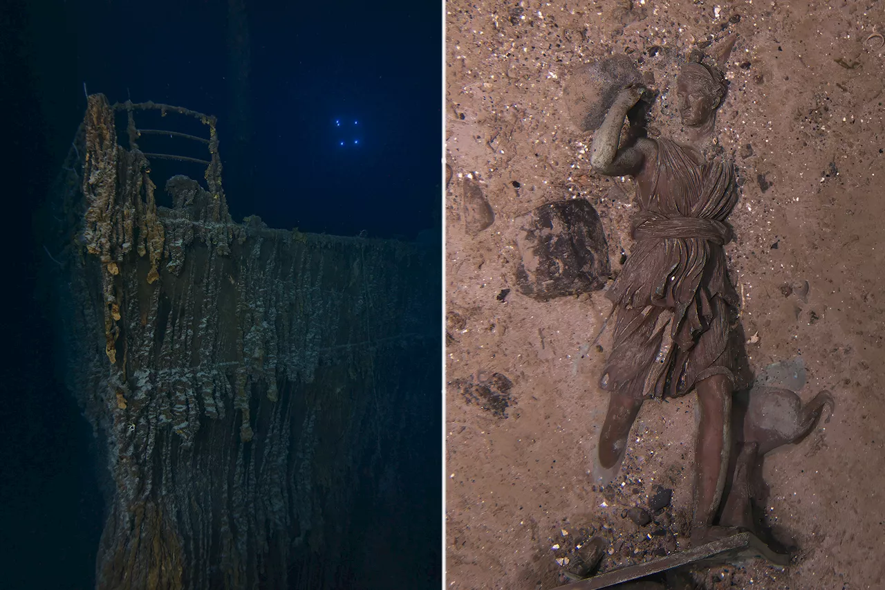 Titanic's iconic deck railing breaks off and lands on seafloor highlighting ship's continued decay: photos