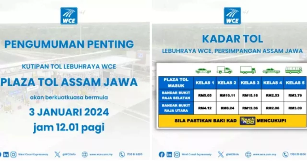 West Coast Expressway (WCE) toll collection at Assam Jawa starts today after 42-day free trial