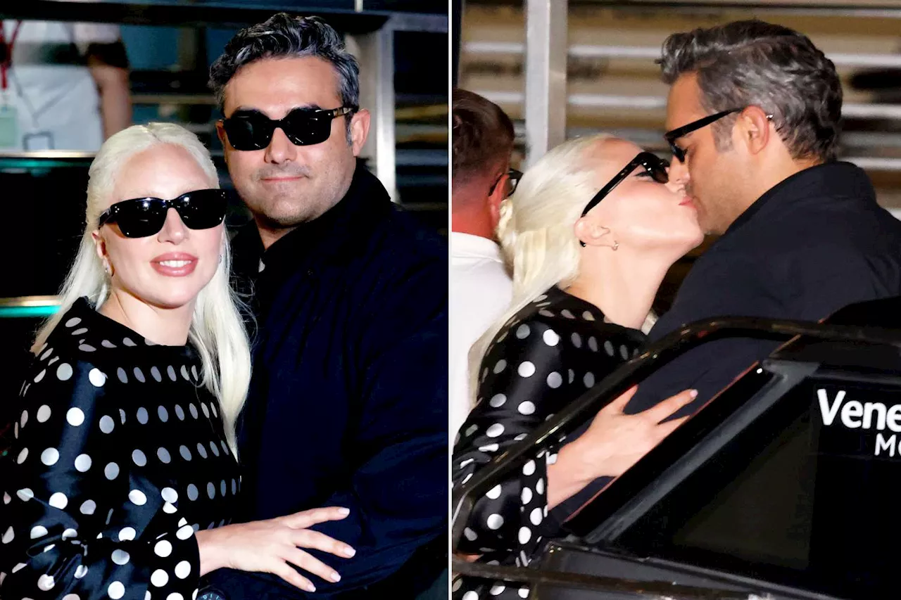 Lady Gaga Brings Back Signature Blonde Hair for Fashionable Arrival in Venice with Fiancé Michael Polansky