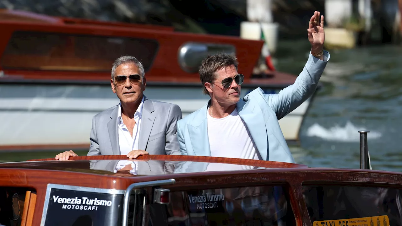 George Clooney und Brad Pitt kellnern bei Dinner in Venedig