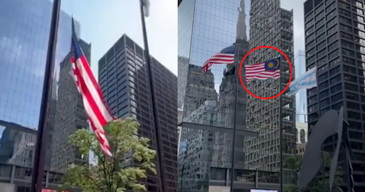 [VIDEO] Jalur Gemilang Berkibar Megah Di Bandar Chicago, Lagu Negaraku Turut Berkumandang