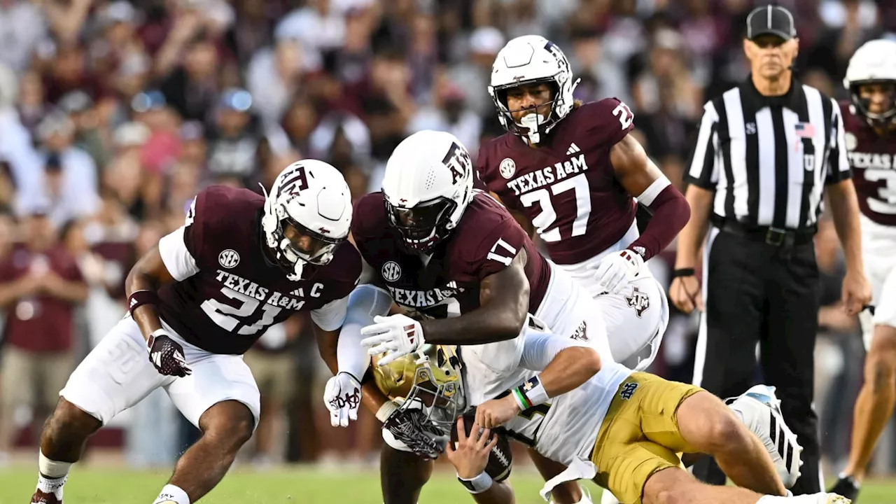 Texas A&M Defense Comes To Play But Falls Apart Late vs. Notre Dame