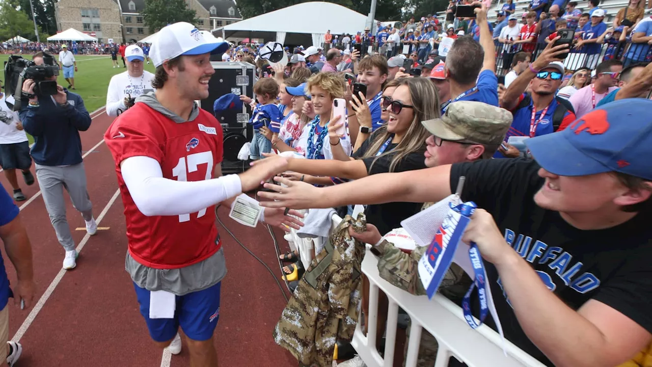 WATCH: Josh Allen’s first time throwing a boomerang went exactly as you’d expect