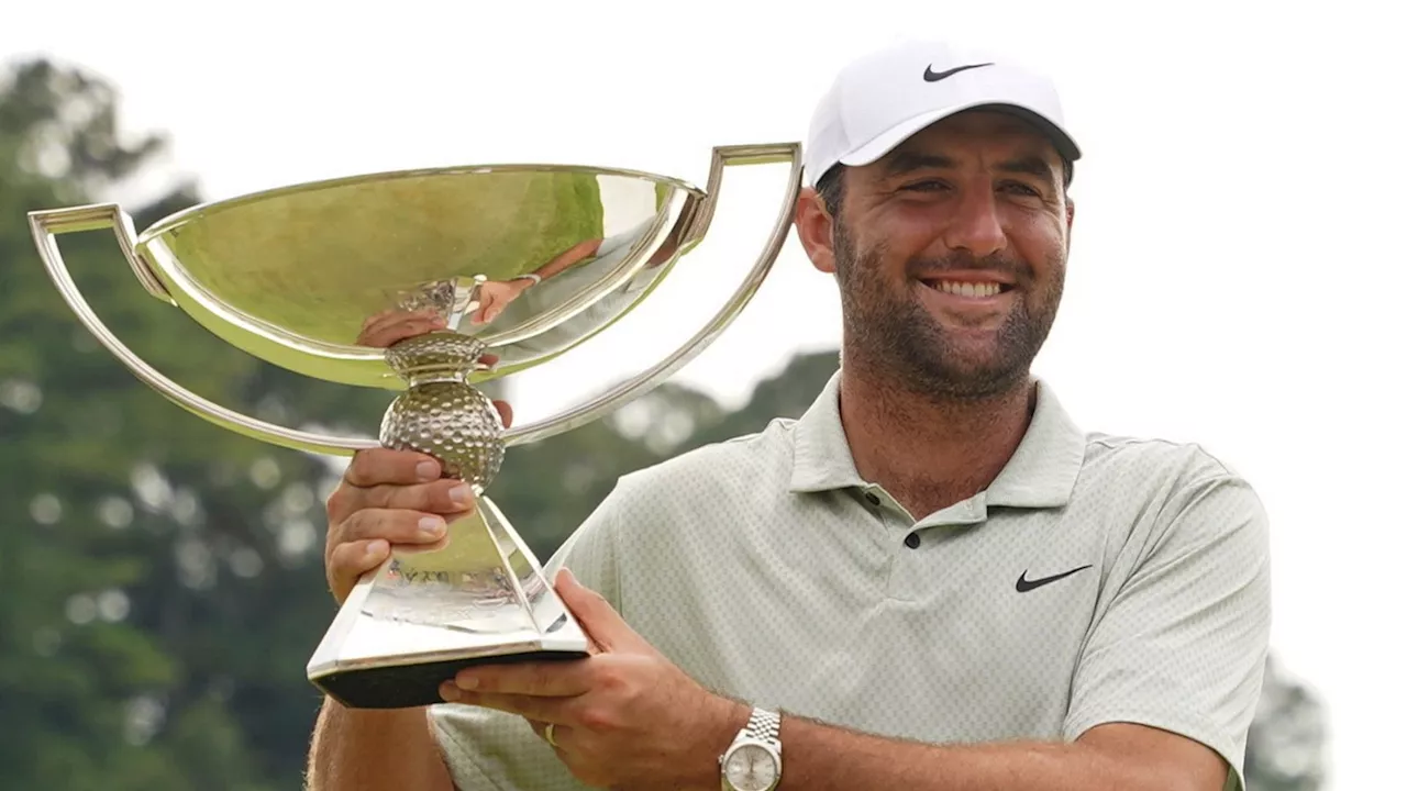 Tour Championship: Scottie Scheffler holds off Collin Morikawa to complete FedExCup victory at East Lake