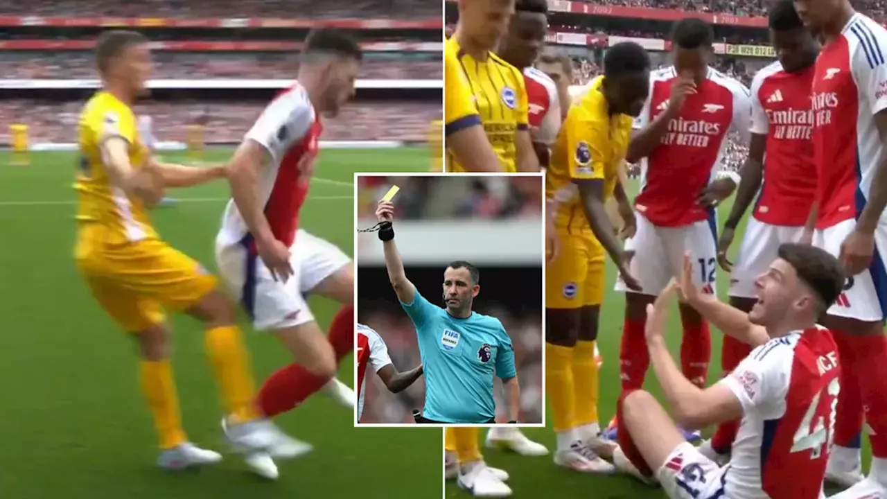 Furious Arsenal fans launch petition to Premier League after Declan Rice's controversial red card