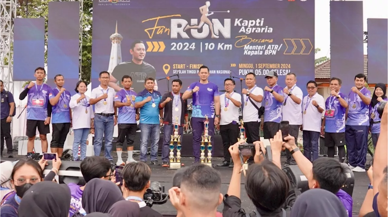 Dalam Fun Run KAPTI-Agraria, Menteri AHY: Berbuat Terbaik, Mimpi Besar Bisa Dicapai dengan Kerja Keras