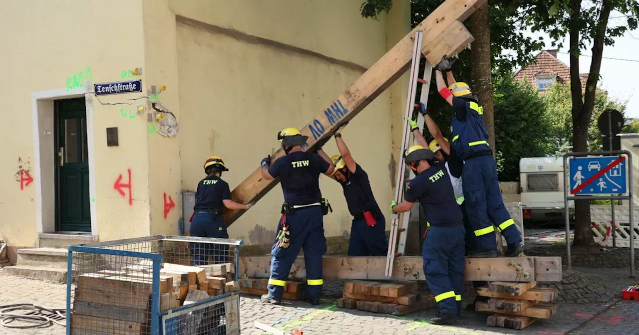 Feuerwehr und THW: Haus in Ottweiler Altstadt einsturzgefährdet