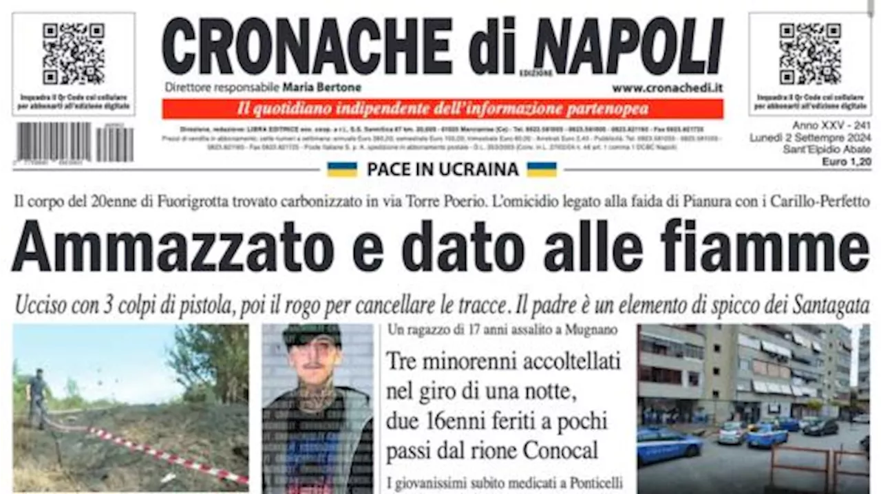 L'apertura di Cronache di Napoli: 'Lukaku fa felice Conte, che ora può cambiare modulo'