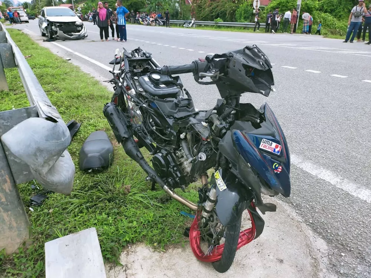 Remaja 13 tahun maut motosikal rempuh kereta membelok