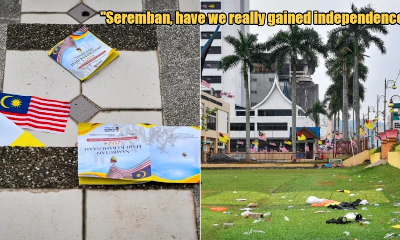 M'sians Condemned for Leaving Merdeka Day Parade Site in Seremban Severely Littered