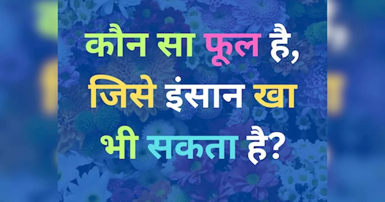 GK Quiz: कौन सा फूल है, जिसे इंसान खा सकता है?