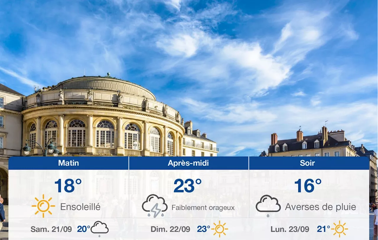 Météo Rennes: prévisions du vendredi 20 septembre 2024