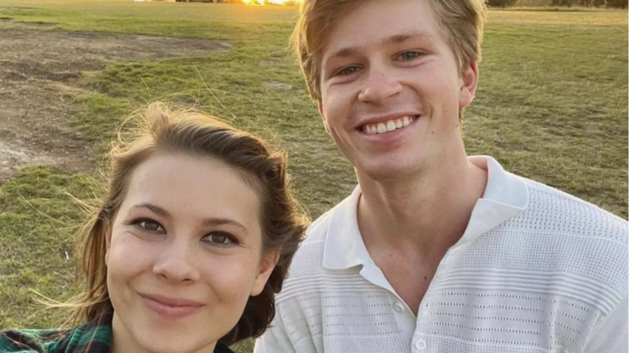 Fans go wild for ‘hilarious’ detail in then and now Bindi and Robert Irwin pictures