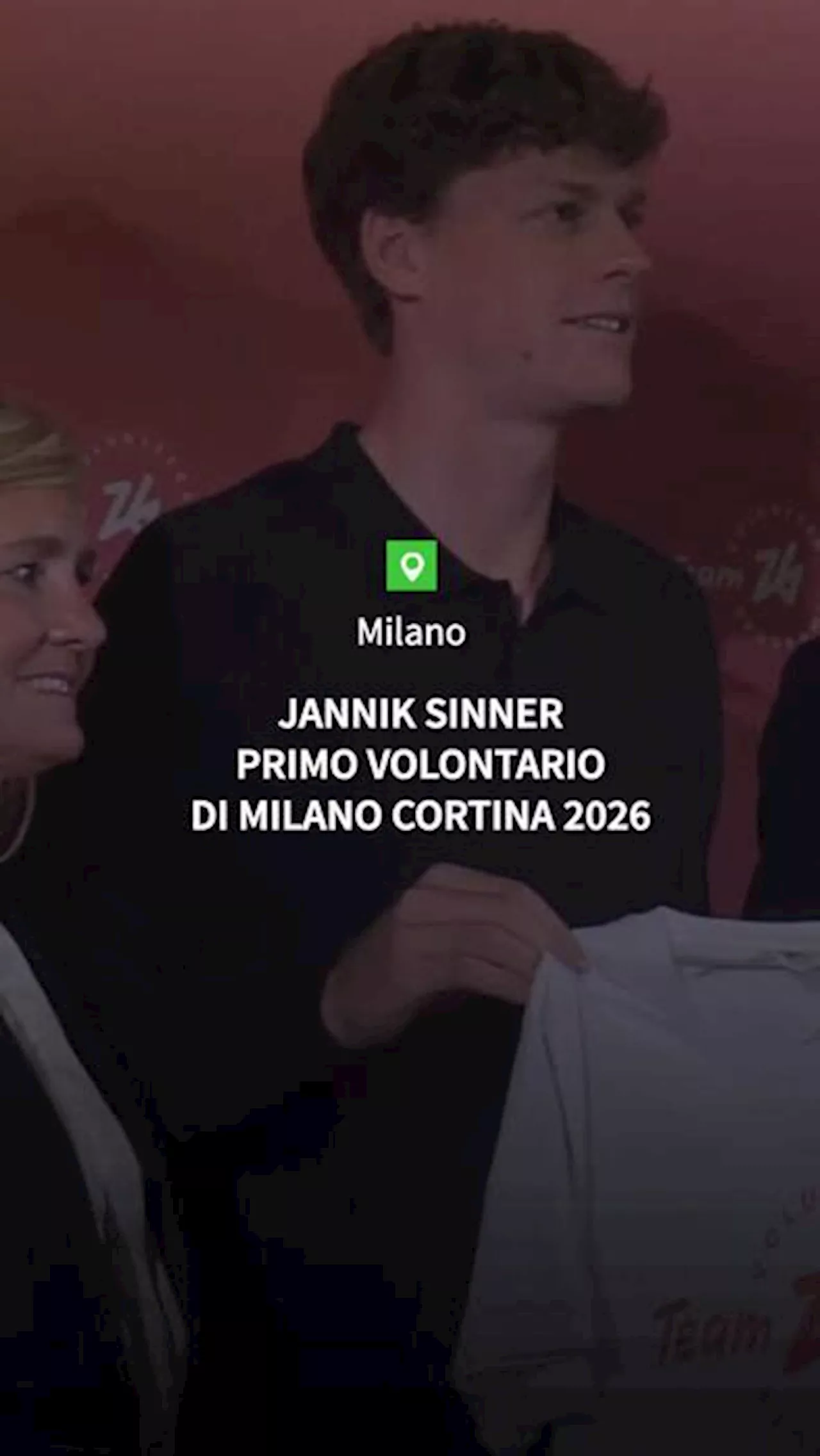 Jannik Sinner primo volontario di Milano Cortina 2026