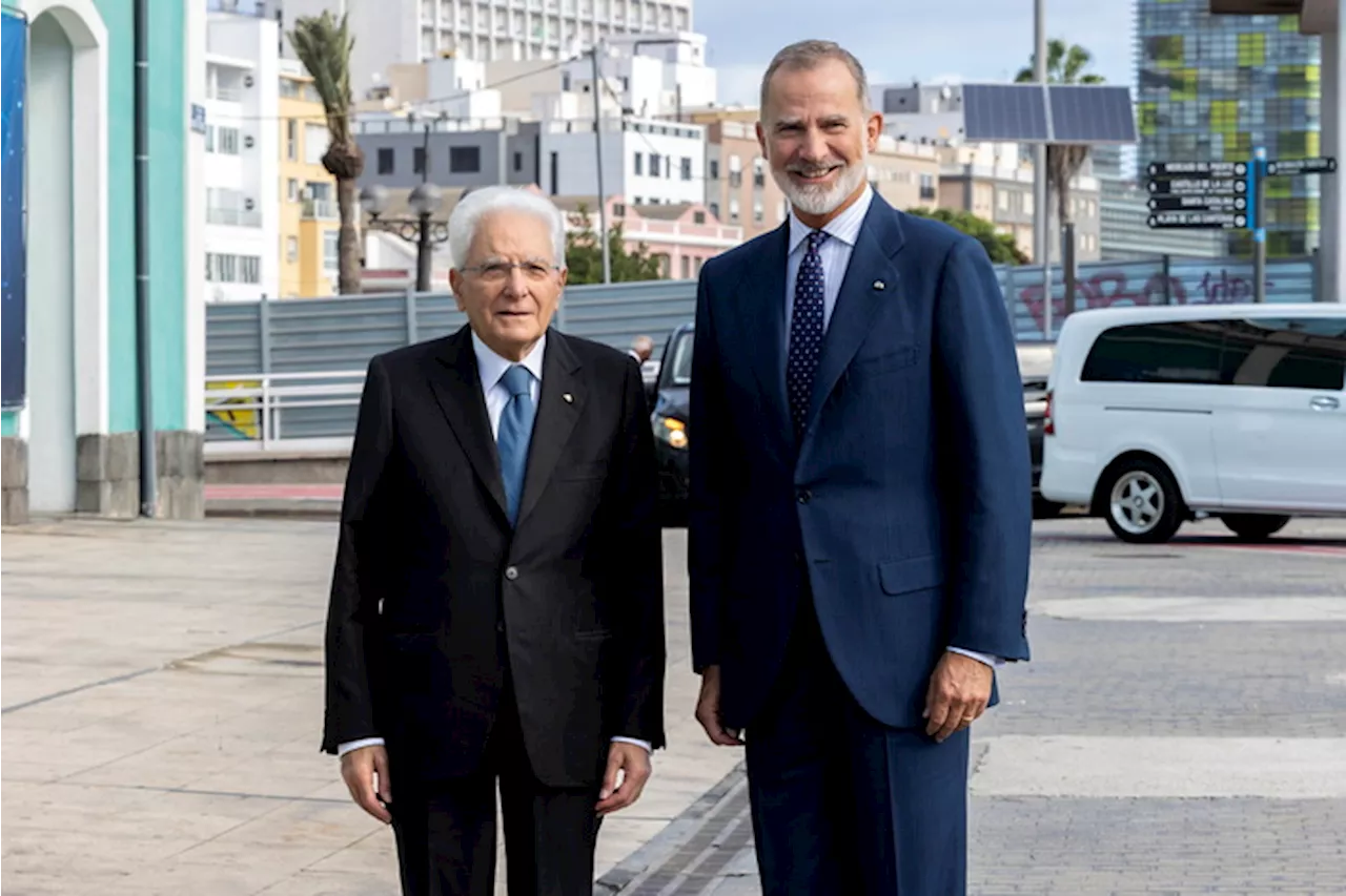 Presidente Mattarella e re di Spagna Filippo VI a Las Palmas