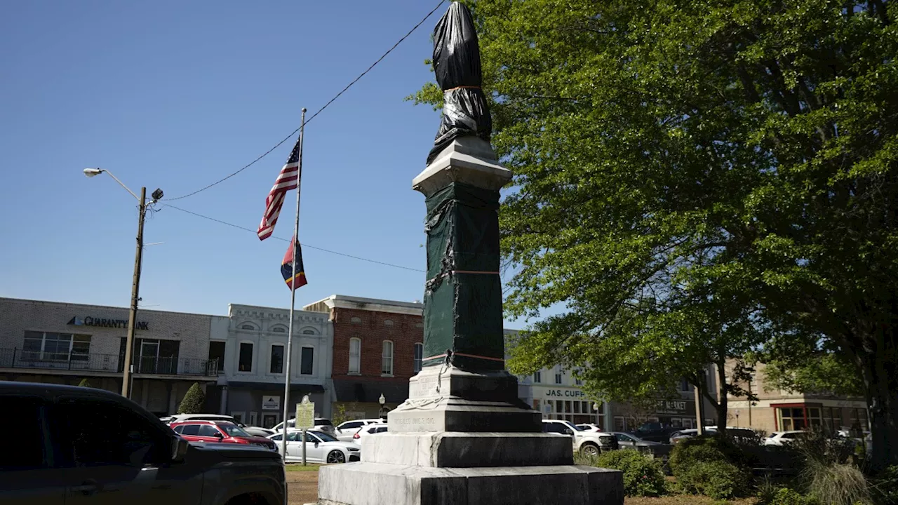 Mississippi mayor says a Confederate monument is staying in storage during a lawsuit