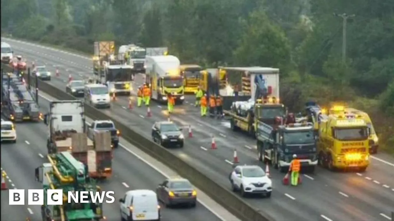 Serious Lorry Fire Causes Delays on M25