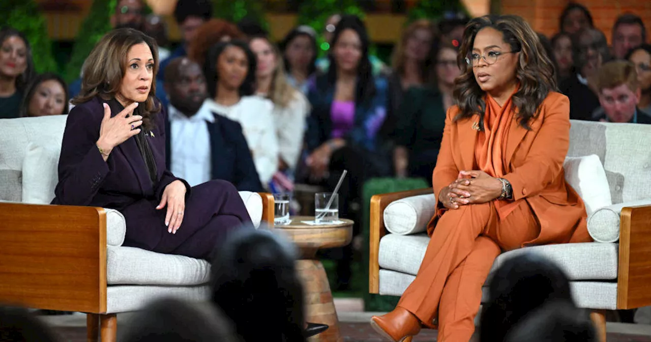 Kamala Harris, Oprah Winfrey hold Michigan campaign event in talk show format