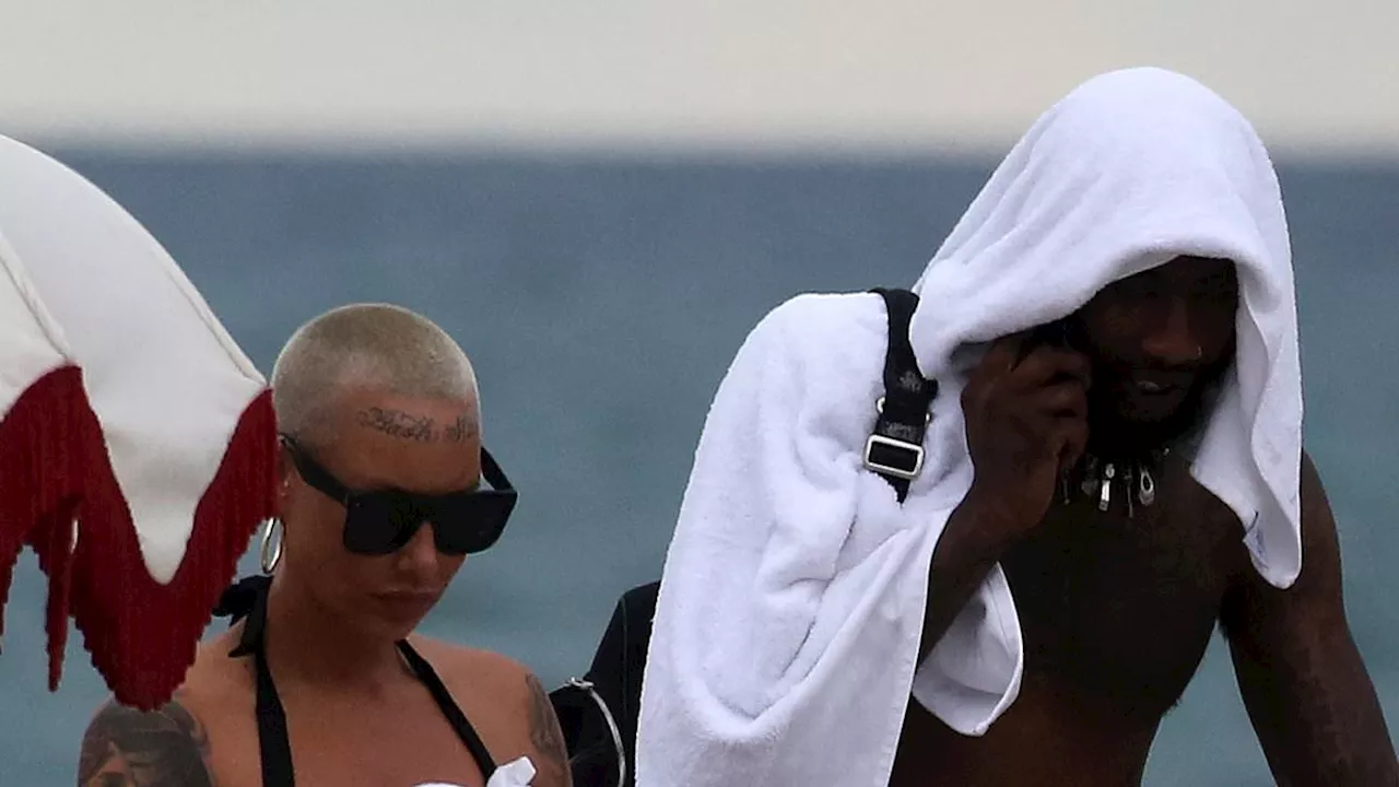 Amber Rose and Iman Shumpert Enjoy Platonic Beach Day in Miami