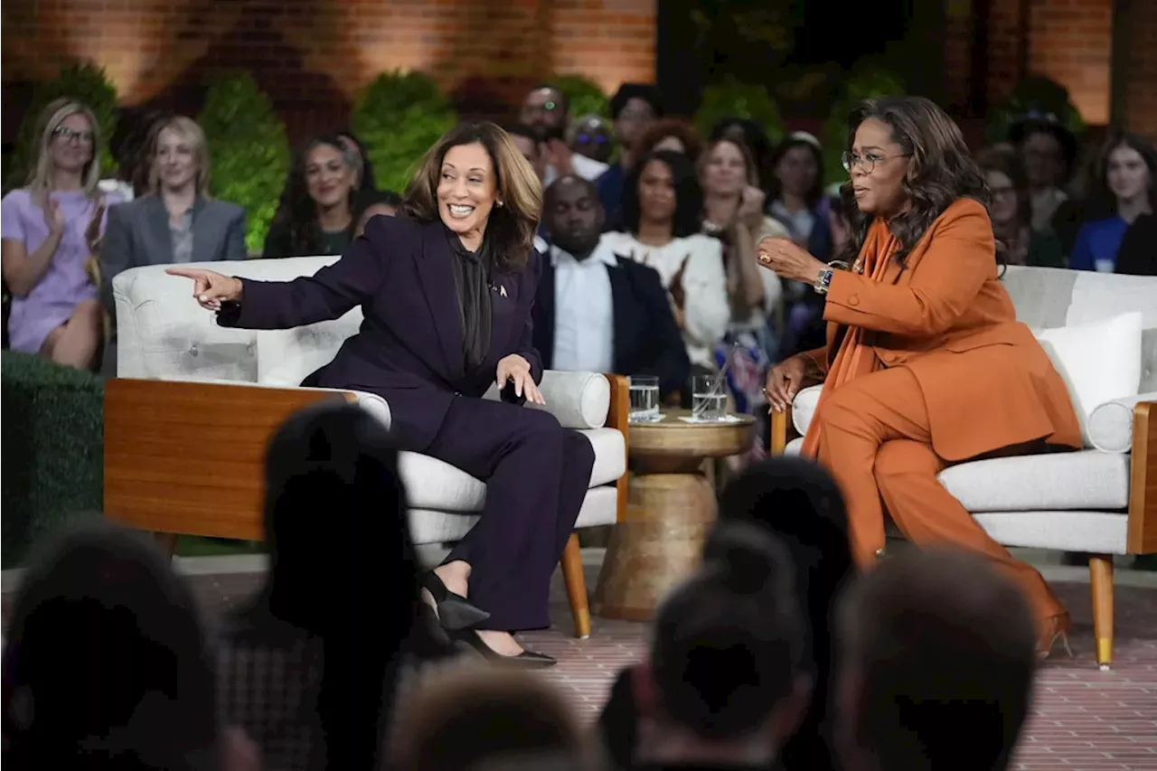 Harris repeats campaign mantras during star-studded campaign stop with Oprah