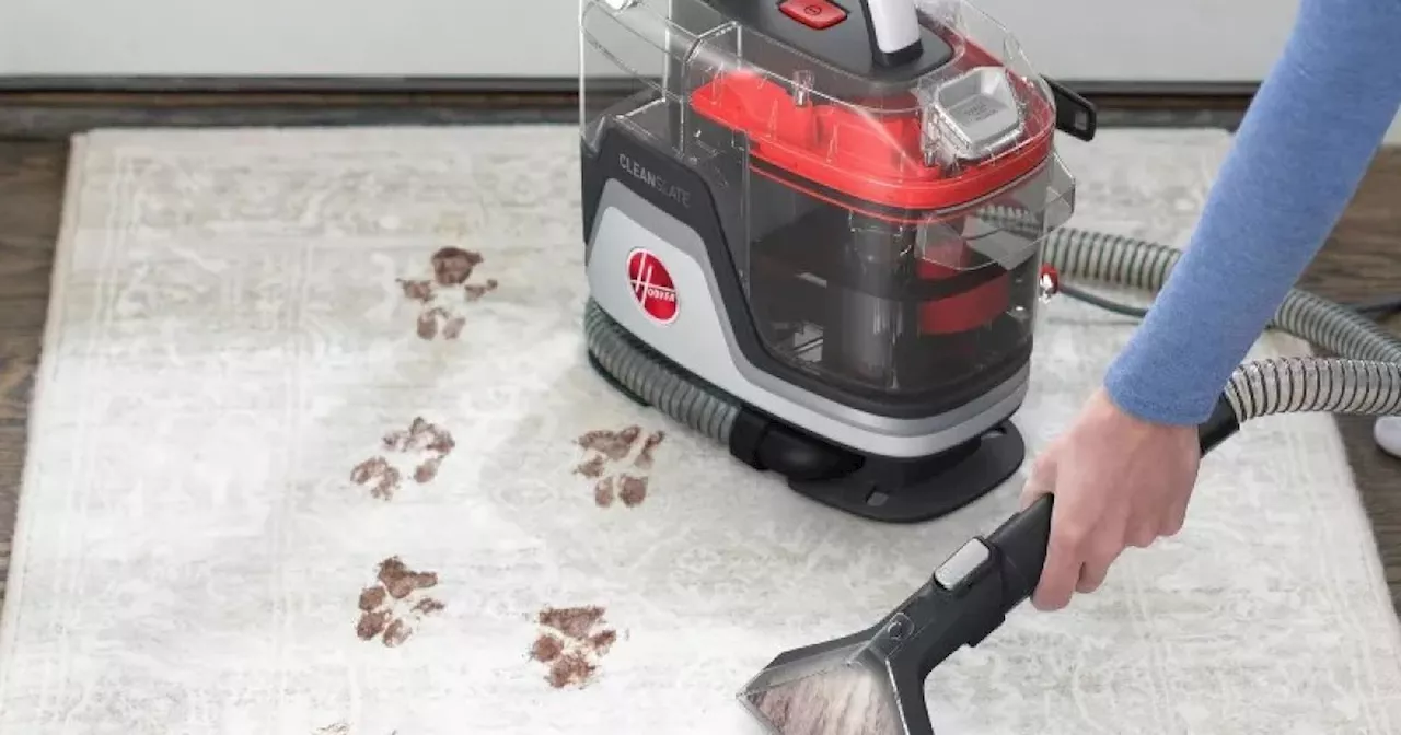 The Hoover CleanSlate portable carpet cleaner is $100 today — normally $140