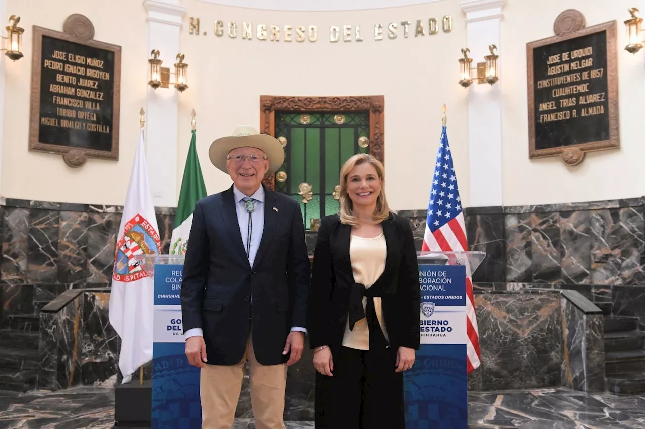 Se reúne Maru Campos con Ken Salazar; aseguran colaboración entre gobierno de Estados Unidos y Chihuahua