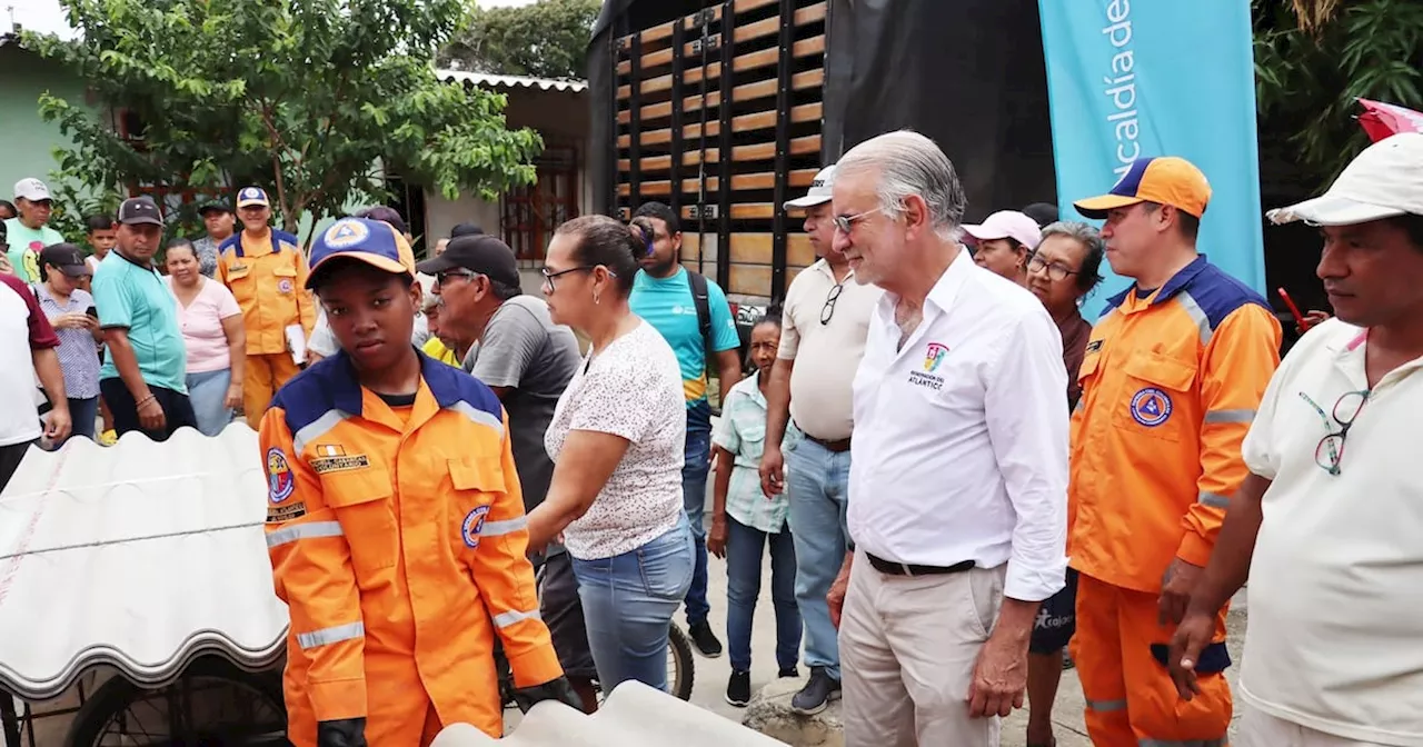 Arranca la entrega de ayudas a damnificados por el vendaval en Baranoa