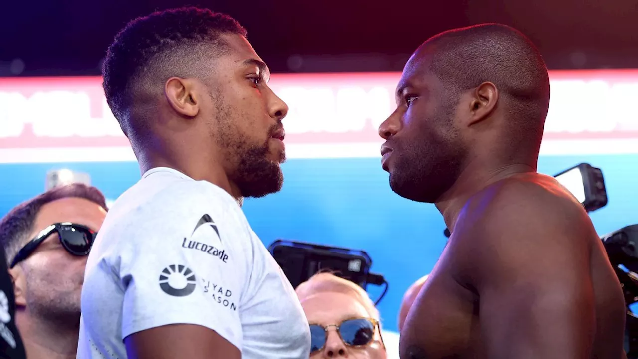 'Gladiator' Anthony Joshua weighs in heavier than Daniel Dubois