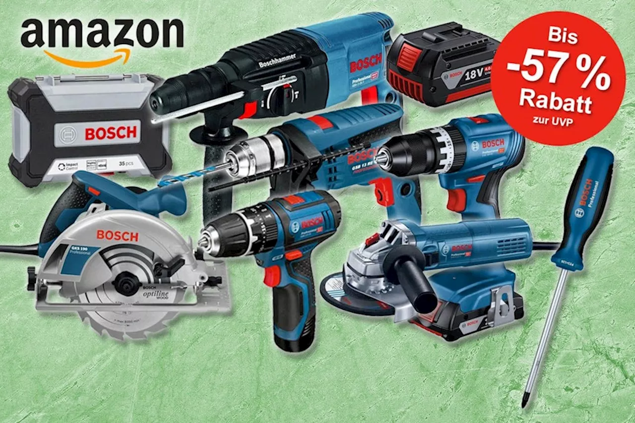 Mega Bosch Professional Werkzeug Sale: Jetzt bis 57% Rabatt auf Akku-Bohrschrauber bis Kreissäge bei Amazon |