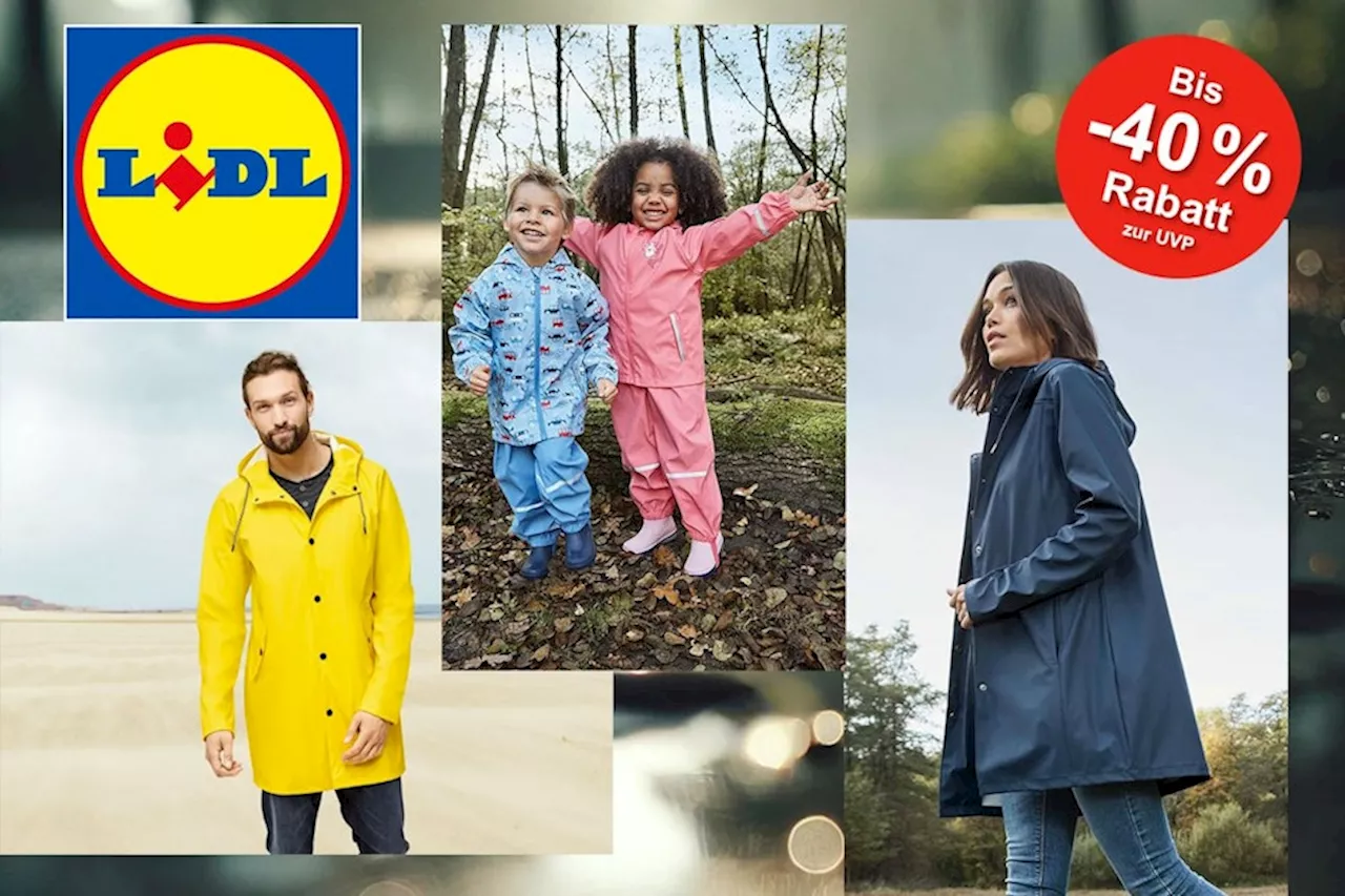 Mega Outdoor-Bekleidungsangebote bei LIDL: Spare bis zu 40% auf Regenbekleidung im LIDL-Onlineshop und wappne