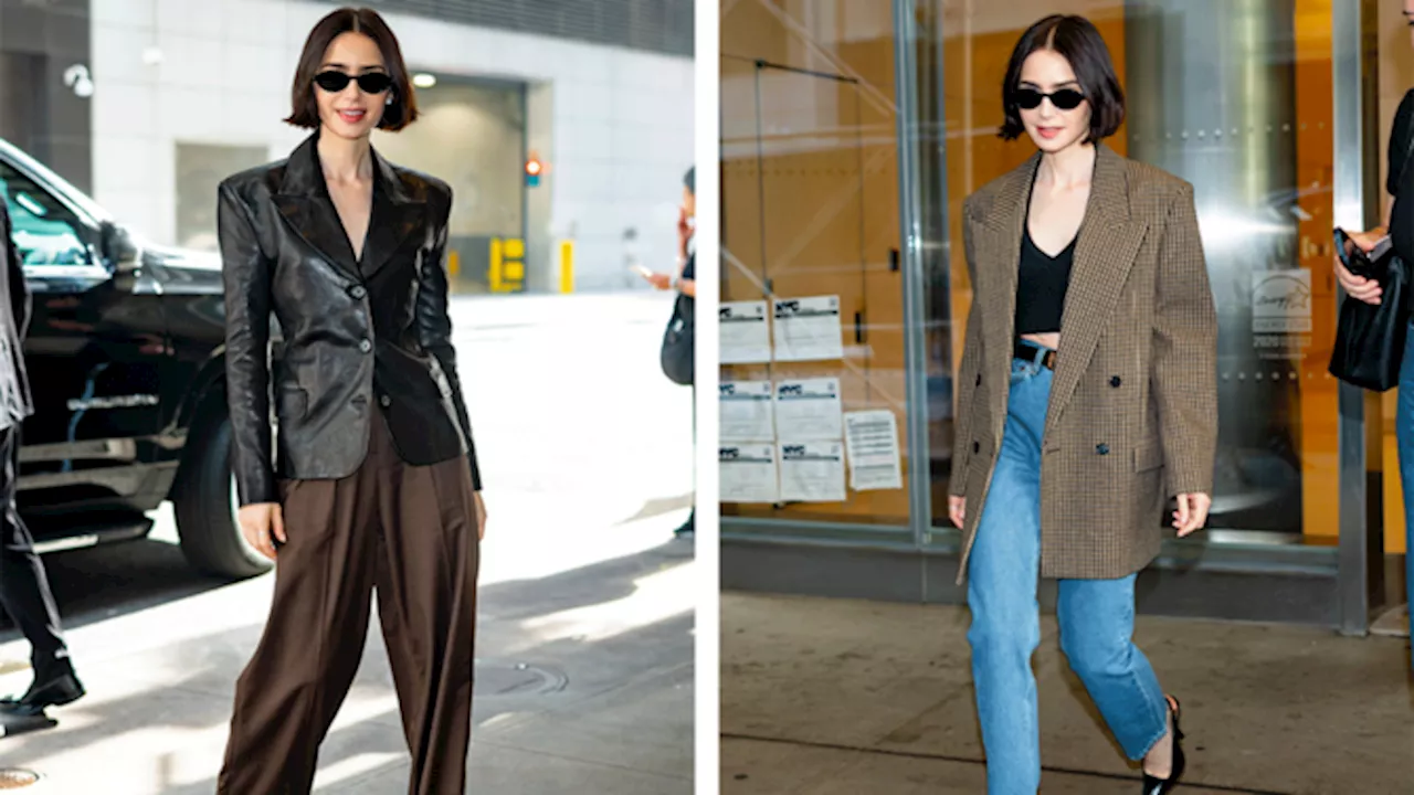 Lily Collins ci delizia con due look easy-chic da copiare al volo