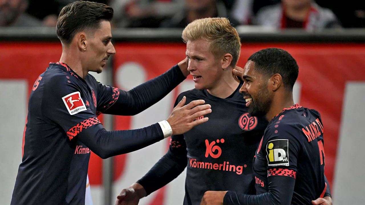 Fünf Tore, zwei Rote Karten - Zwei Mwene-Assists bei 3:2-Sieg von Mainz