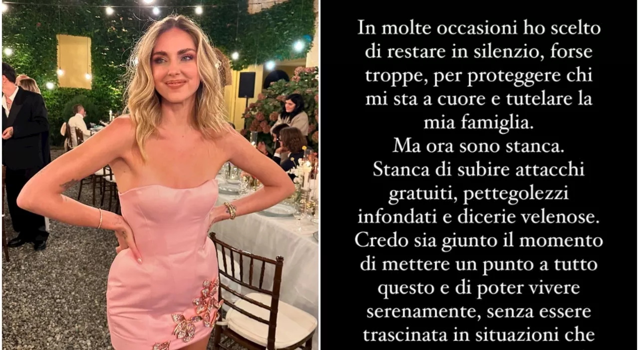 Chiara Ferragni risponde al dissing tra Fedez e Tony Effe: «Tentativo di sfruttare il momento. Sono stanca di